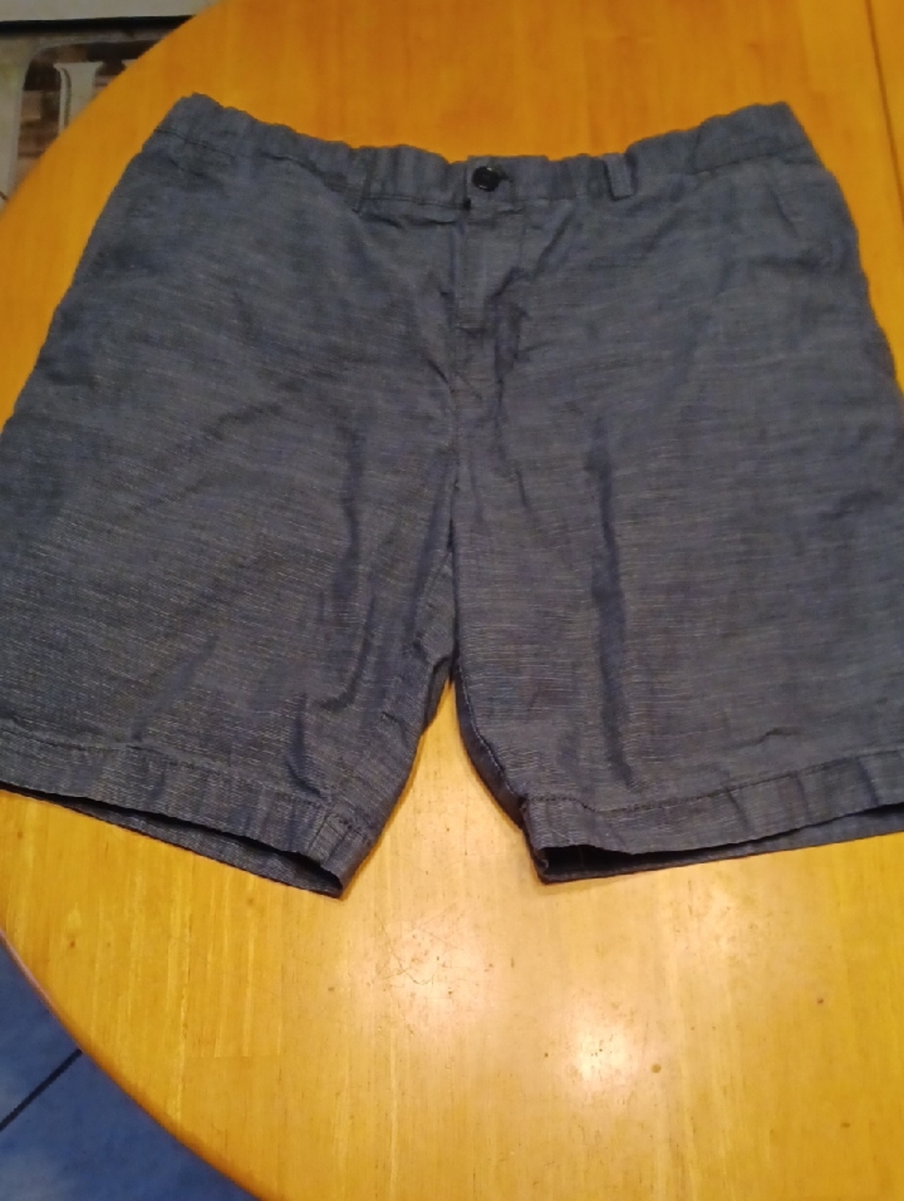 Tommy Hilfiger Men's Navy Textured 100% Cotton Shorts Size 38